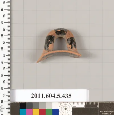 Terracotta rim fragment of a kylix (drinking cup)