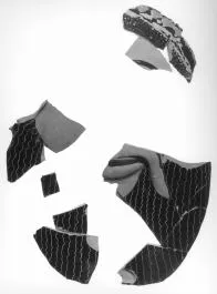 FIGURE VASE, KANTHAROS, FRAGMENTS (ATHENIAN, RED-FIGURE)