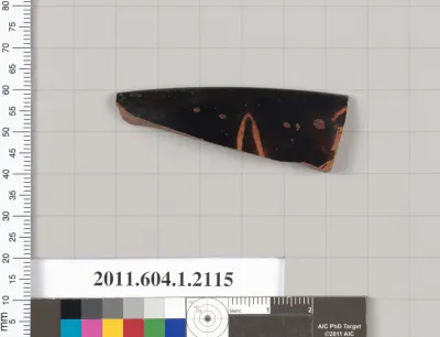 Terracotta rim fragment of a kylix (drinking cup)