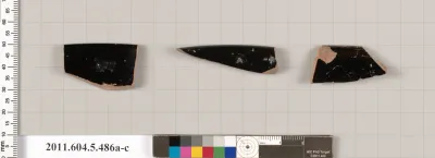 Terracotta rim fragments of kylikes (drinking cups)