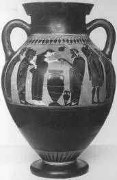 AMPHORA, BELLY, TYPE B (ATHENIAN, BLACK-FIGURE)