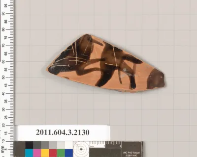 Terracotta fragment of a kylix (drinking cup)