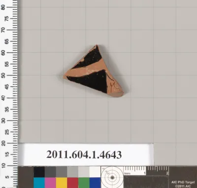 Terracotta fragment of a kylix (drinking cup)