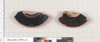 Terracotta fragments of kylikes (drinking cups)