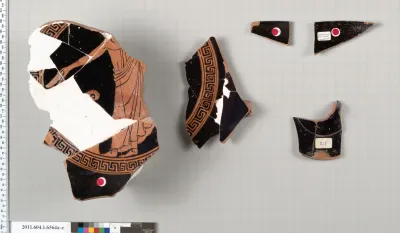 Terracotta fragments of a kylix (drinking cup)