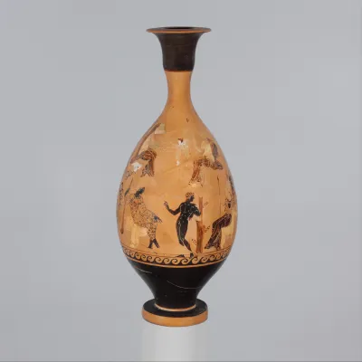 Terracotta lekythos (oil flask)