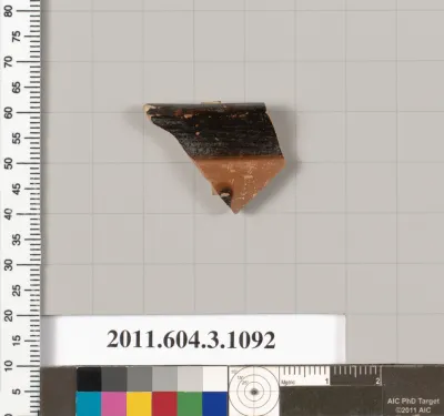 Terracotta rim fragment of a mastoid (drinking cup with narrow base)