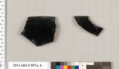 Terracotta rim fragments of kylikes (drinking cups)