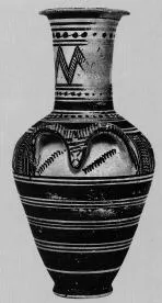 AMPHORA, BELLY-HANDLED (ATHENIAN GEOMETRIC)