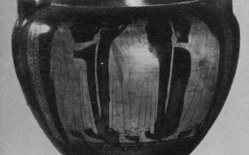 KRATER, COLUMN (ATHENIAN, RED-FIGURE)