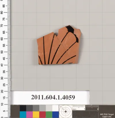 Terracotta fragment of a kylix (drinking cup)