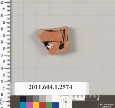 Terracotta fragment of a kylix (drinking cup)