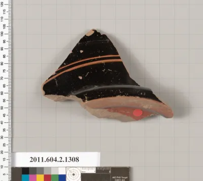 Terracotta fragment of a skyphos (deep drinking cup)