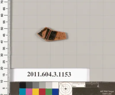 Terracotta fragment of a mastoid (drinking cup with narrow base) or a kyathos (cup-shaped ladle)