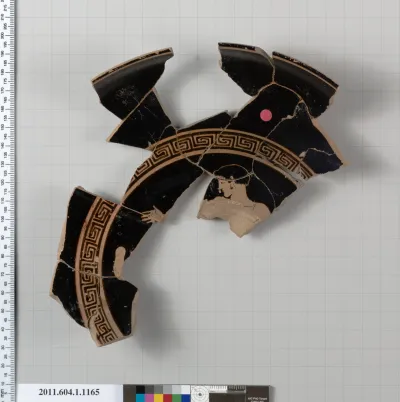 Terracotta fragment of a kylix (drinking cup)