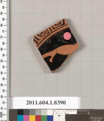 Terracotta fragment of a kylix (drinking cup)