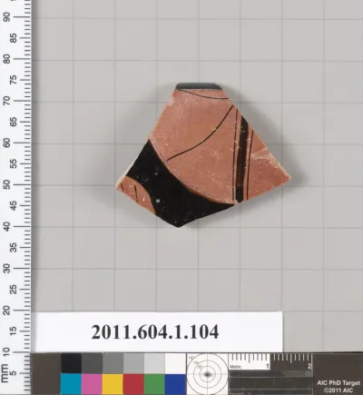 Terracotta fragment of a kylix (drinking cup)