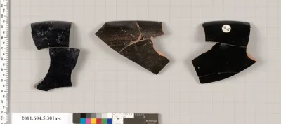 Terracotta rim fragments of kylikes (drinking cups)