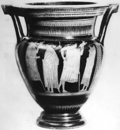 KRATER, COLUMN (ATHENIAN, RED-FIGURE)