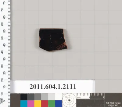 Terracotta rim fragment of a kylix (drinking cup)