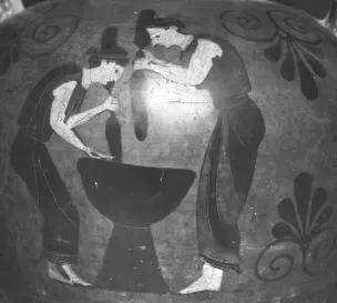 AMPHORA, NECK (ATHENIAN, BLACK-FIGURE)
