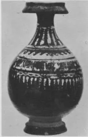 BOTTLE (SOUTH ITALIAN, GNATHIAN, BLACK GLAZE)