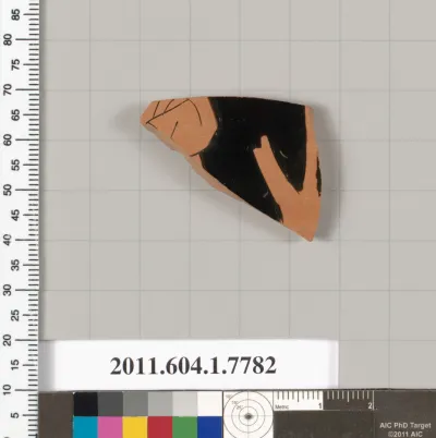 Terracotta fragment of a kylix (drinking cup)