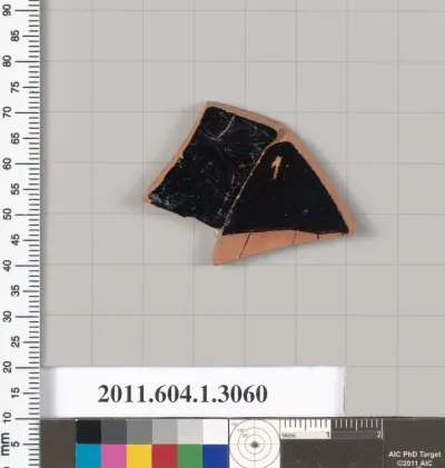 Terracotta fragment of a kylix (drinking cup)