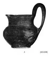 KANTHAROS, ONE HANDLED (ETRUSCAN, IMPASTO)