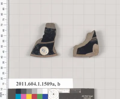 Terracotta fragments of kylikes (drinking cups)