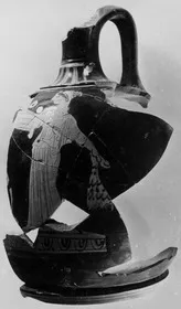 LEKYTHOS, SQUAT, FRAGMENT (ATHENIAN, RED-FIGURE)