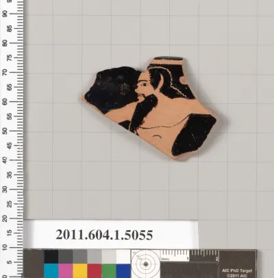 Terracotta fragment of a kylix (drinking cup)