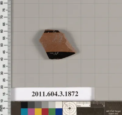 Terracotta fragment of a kylix: Band or lip cup (drinking cup)