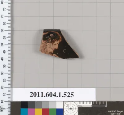 Terracotta rim fragment of a kylix (drinking cup)