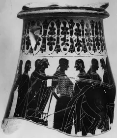 STAND, FRAGMENT (ATHENIAN, BLACK-FIGURE)