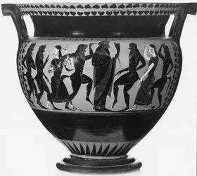 KRATER, COLUMN (ATHENIAN, BLACK-FIGURE)
