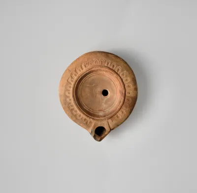 Terracotta oil lamp