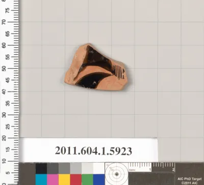 Terracotta fragment of a kylix (drinking cup)