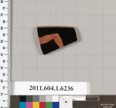 Terracotta rim fragment of a kylix (drinking cup)