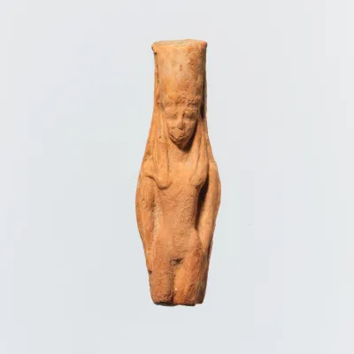Terracotta statuette of a female figure