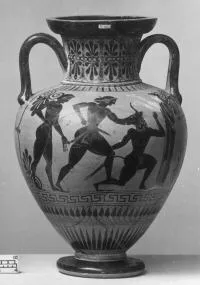 AMPHORA, NECK (ATHENIAN, BLACK-FIGURE)