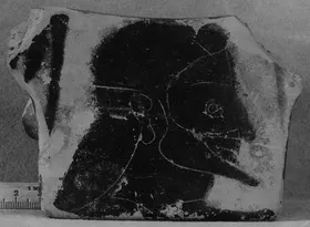 KRATER, COLUMN, FRAGMENT (ATHENIAN, BLACK-FIGURE)