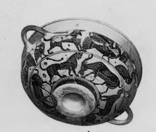 CUP (CORINTHIAN, BLACK-FIGURE)