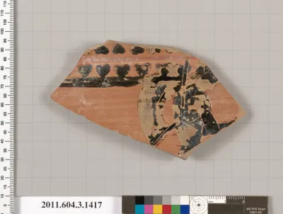 Terracotta fragment of a skyphos (deep drinking cup)