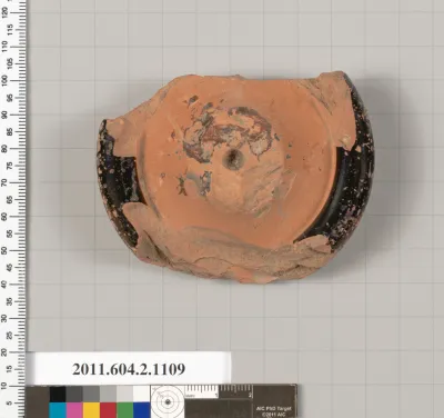 Terracotta fragment of a standlet