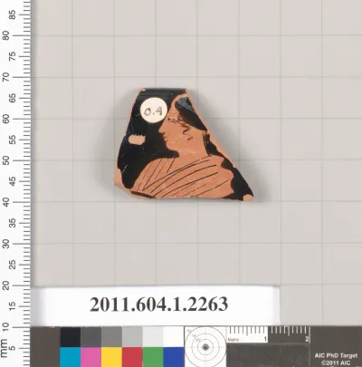 Terracotta rim fragment of a kylix (drinking cup)