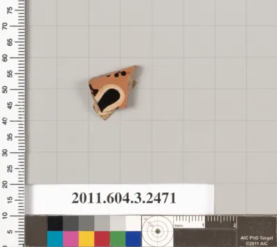 Terracotta fragment of a kylix: eye-cup (drinking cup)?