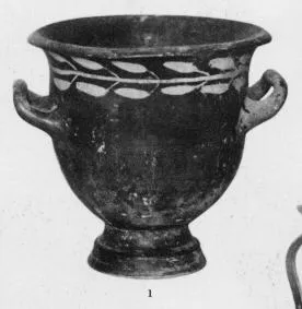 KRATER, BELL (SOUTH ITALIAN, BLACK GLAZE)