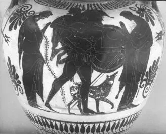 AMPHORA, NECK (ATHENIAN, BLACK-FIGURE)