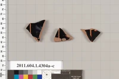 Terracotta fragments of kylikes (drinking cups)